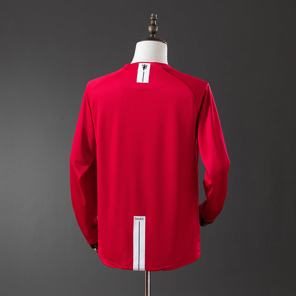 Camisola Manchester United Principal 2007/08 Manga Cumprida