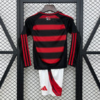 Kit Criança Flamengo Principal Manga Comprida 2025/26